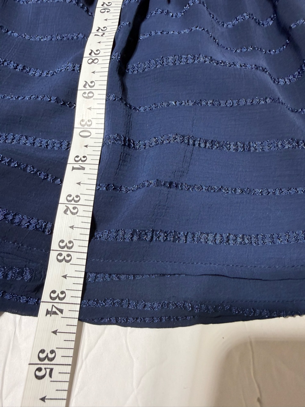 entro Navy Floral Embroidered Tiered Dress Size Large - Picture 9 of 12